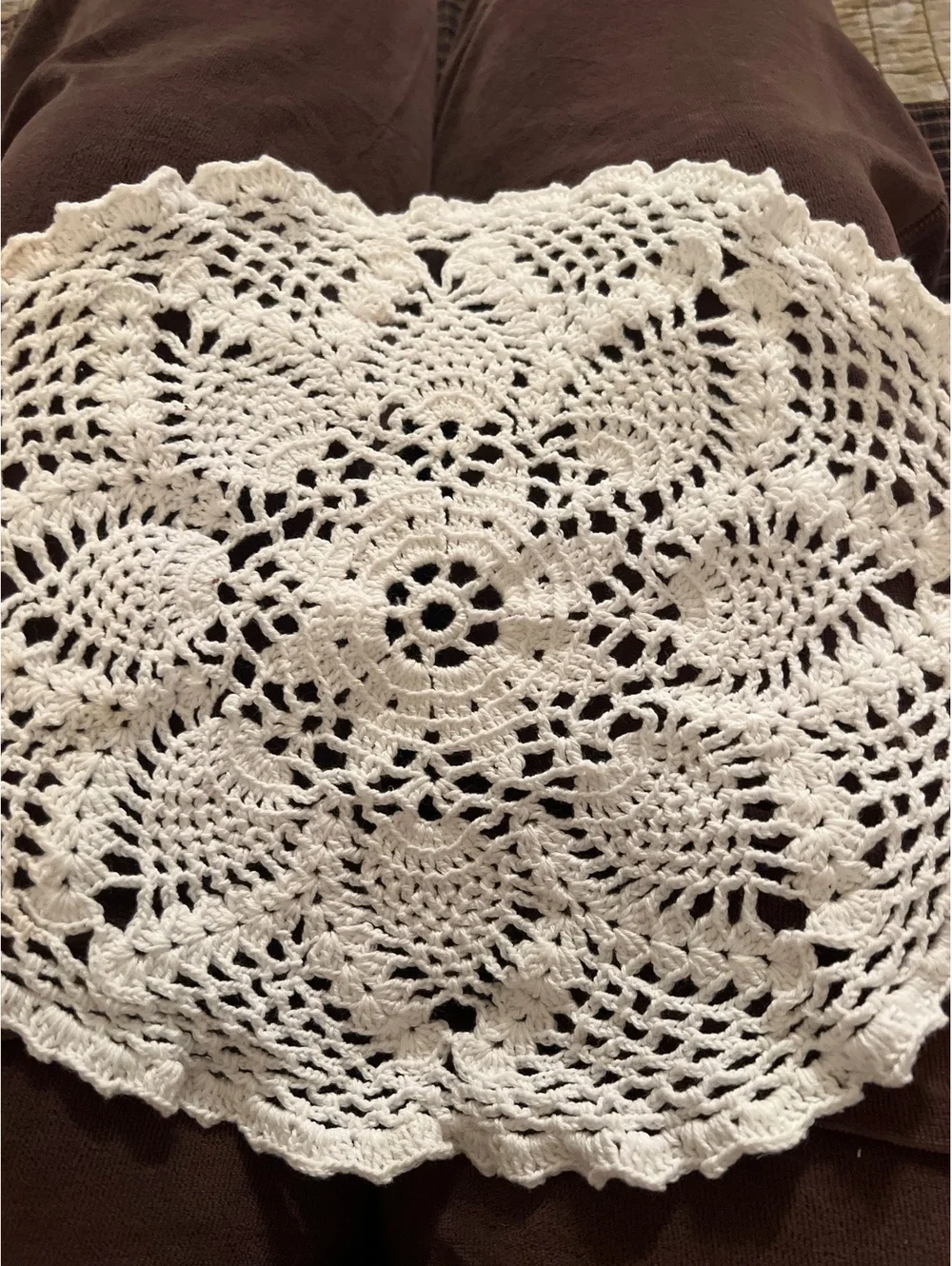 Handmade White Crochet Doily Table Decor